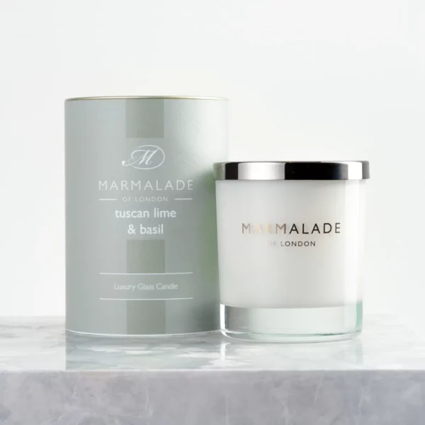 Large Glass Candle - Tuscan Lime & Basil