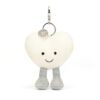 Amuseable Cream Heart Bag Charm - Image 4