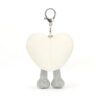 Amuseable Cream Heart Bag Charm - Image 3