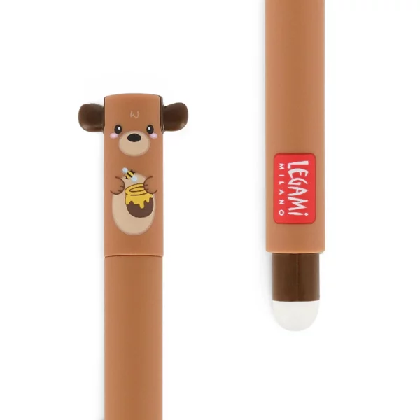 Erasable Gel Pen - Teddy Bear - Red - Image 3