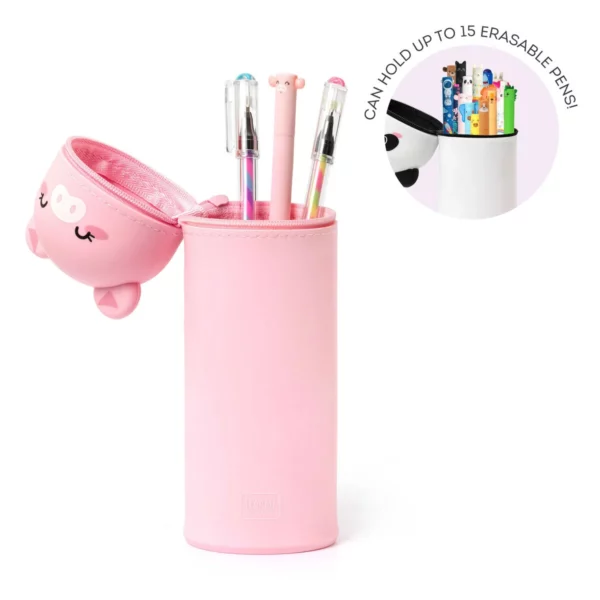 2-in-1 Silicone Pencil Case - Pig - Image 4
