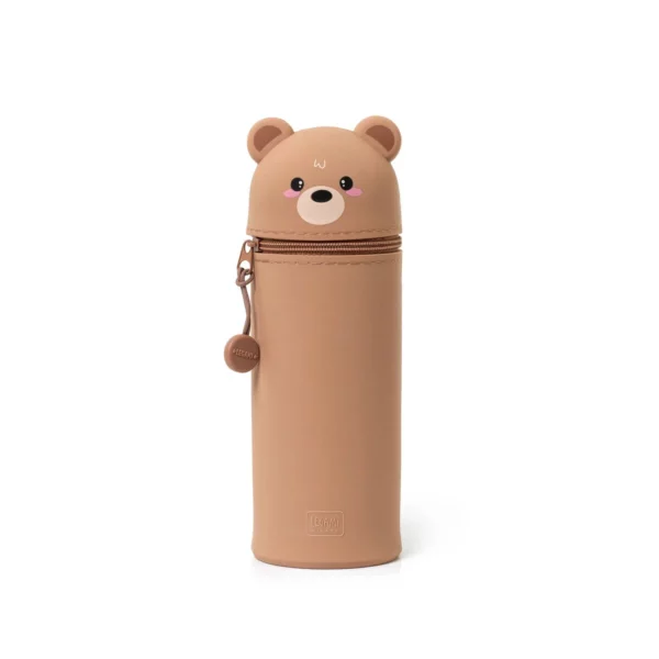 2-in-1 Silicone Pencil Case - Teddy
