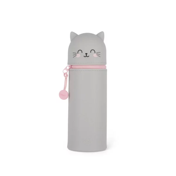 2-in-1 Silicone Pencil Case - Kitty