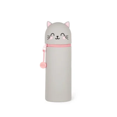 2-in-1 Silicone Pencil Case - Kitty