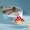 Mushroom Enamel Keyring - Image 3