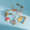 Mushroom Enamel Keyring - Image 2