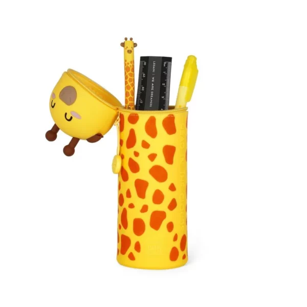 2-in-1 Silicone Pencil Case - Giraffe - Image 2
