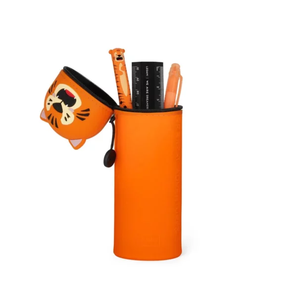2-in-1 Silicone Pencil Case - Tiger - Image 2