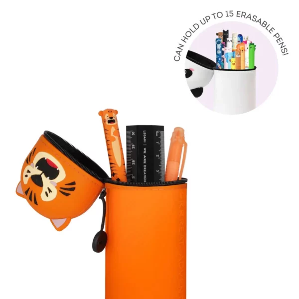 2-in-1 Silicone Pencil Case - Tiger - Image 3