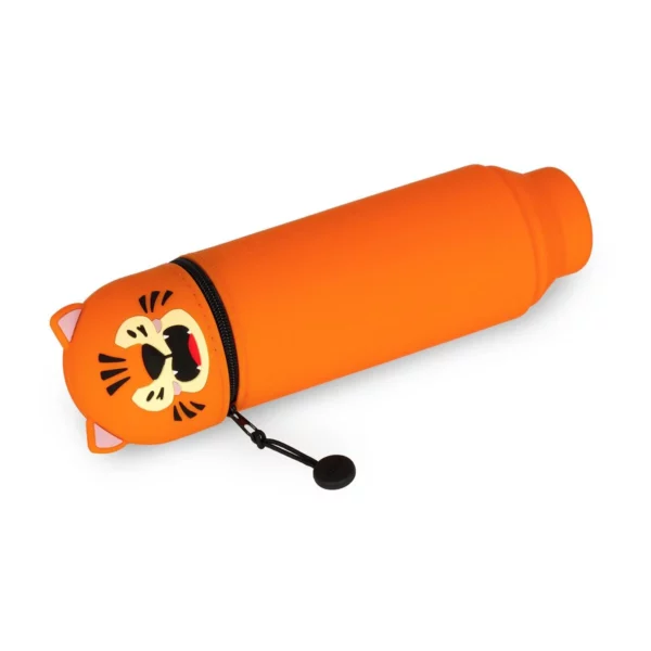 2-in-1 Silicone Pencil Case - Tiger - Image 4
