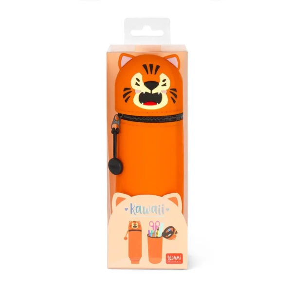 2-in-1 Silicone Pencil Case - Tiger - Image 6