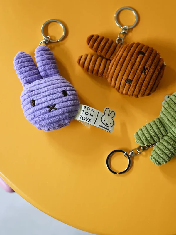 Miffy Flat Corduroy Keyring Buttercream - Image 2