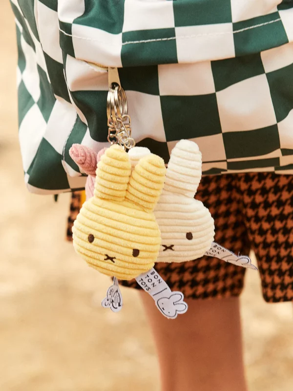 Miffy Flat Corduroy Keyring White - Image 3
