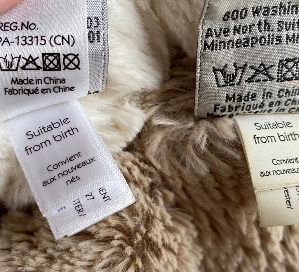 Washing labels