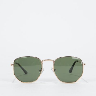 Sunglasses - Ian - Gold - Pink Lens