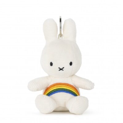 Miffy Corduroy White Rainbow Keyring