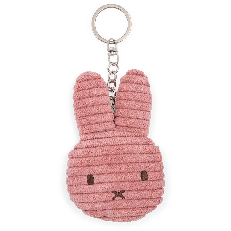 Miffy Flat Corduroy Keyring Dusty Rose