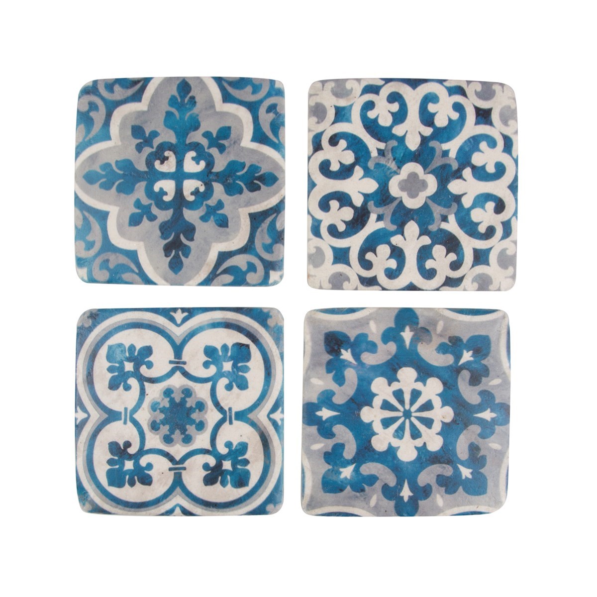 Mediterranean Mosaic Santorini Coasters