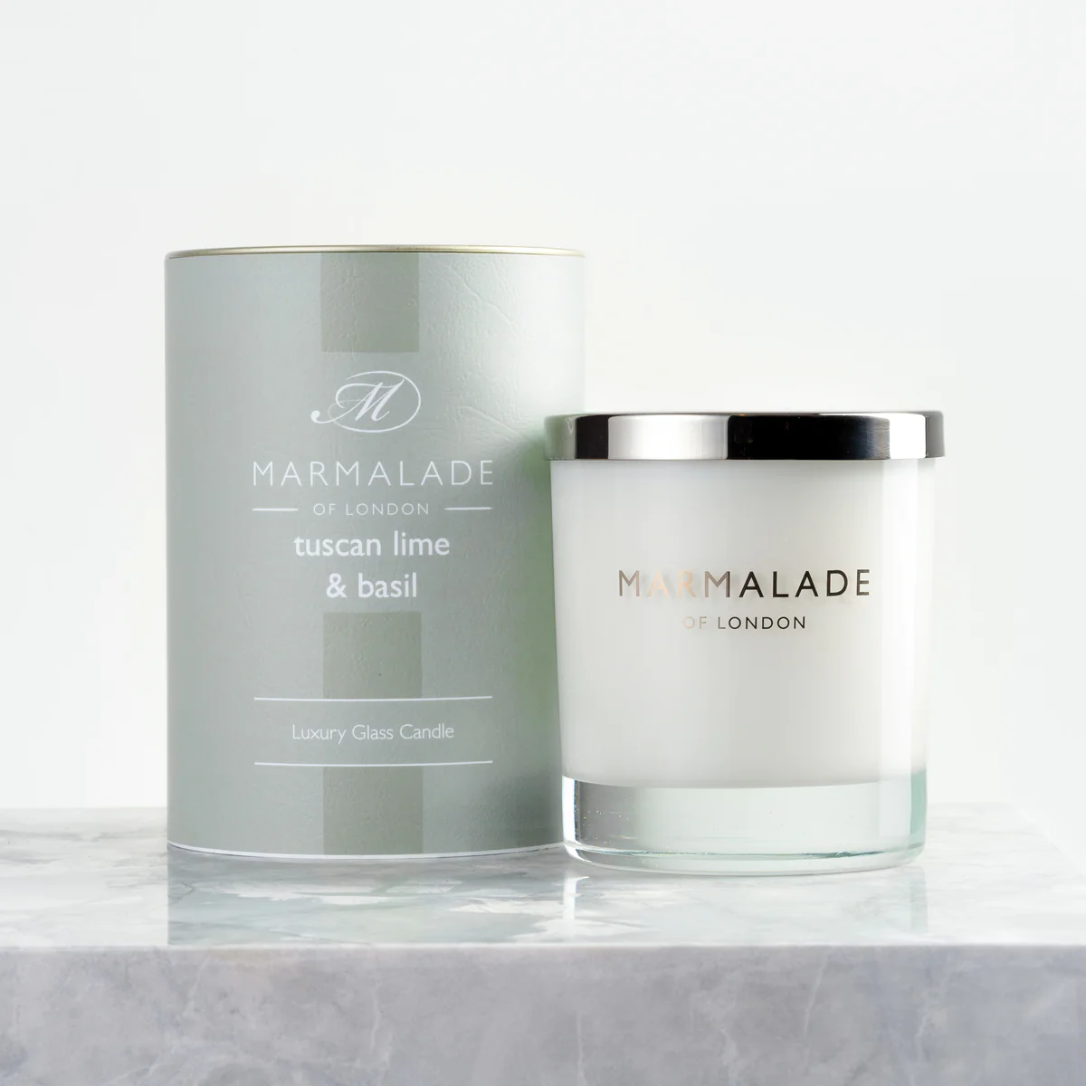 Large Glass Candle - Tuscan Lime & Basil
