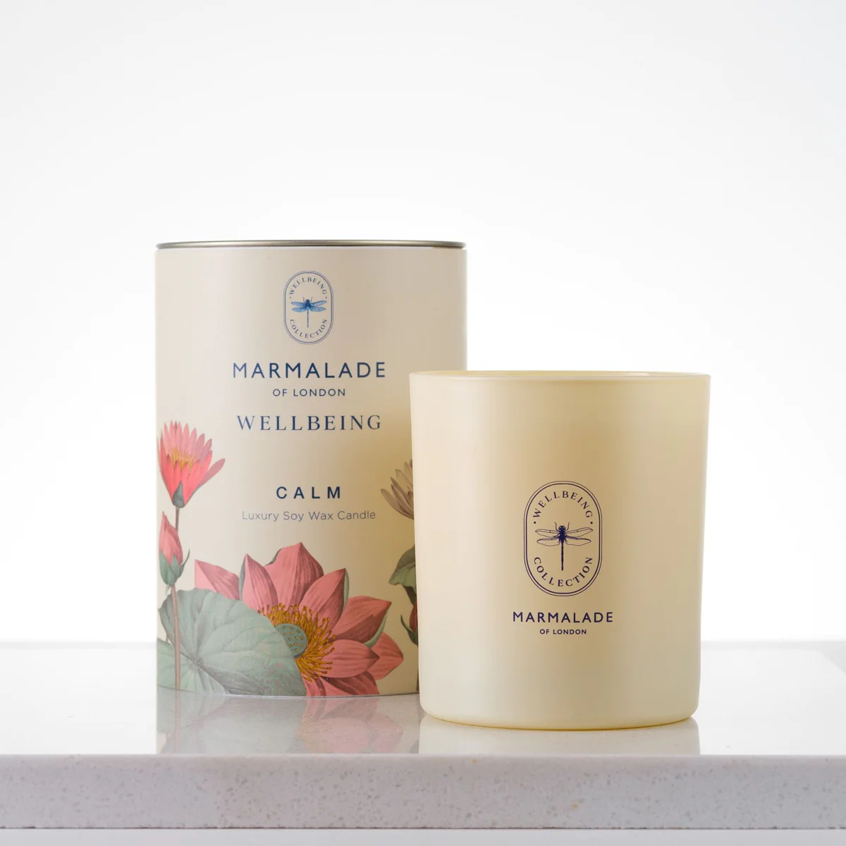 Large Glass Candle - Calm
