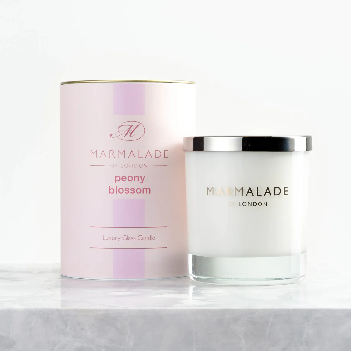 Large Glass Candle - Peony Blossom