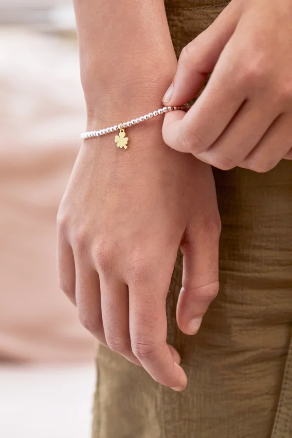 Lucky Clover Charm Bracelet - Image 4