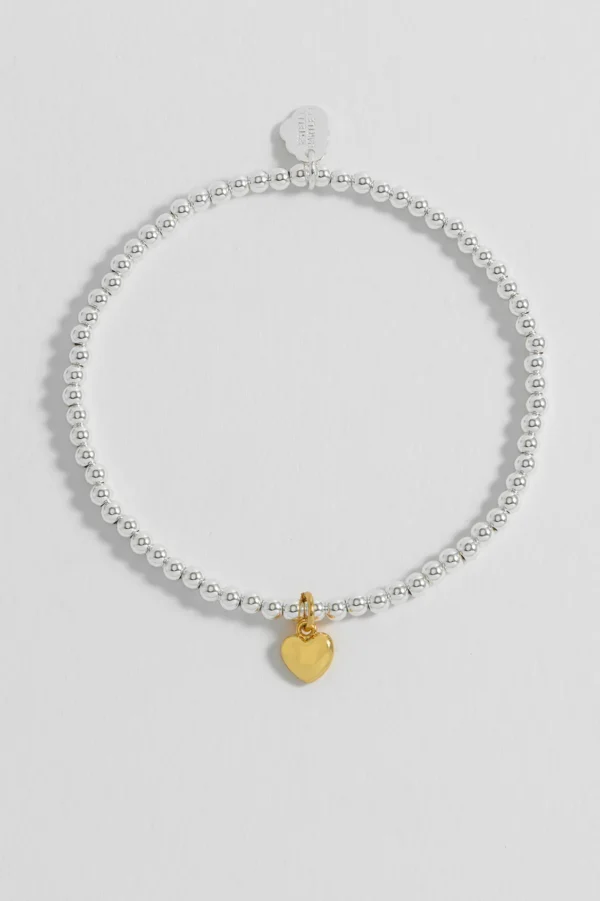 Gold With Love Puffed Heart Bracelet - Image 3
