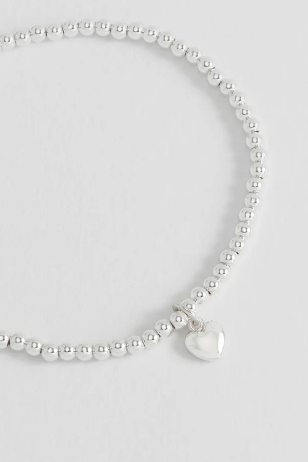 Silver With Love Puffed Heart Bracelet - Image 4
