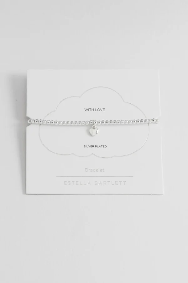 Silver With Love Puffed Heart Bracelet