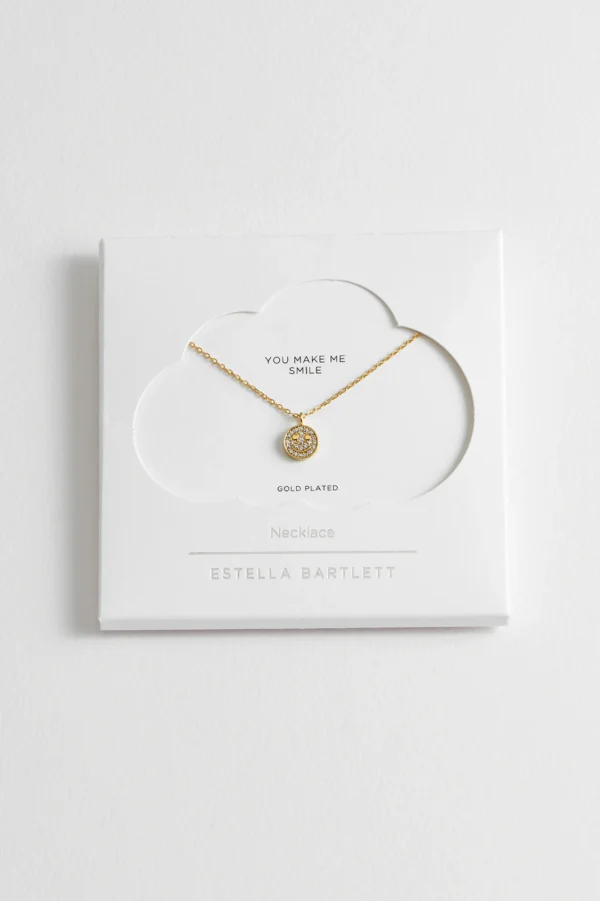 Pave Smiley Necklace