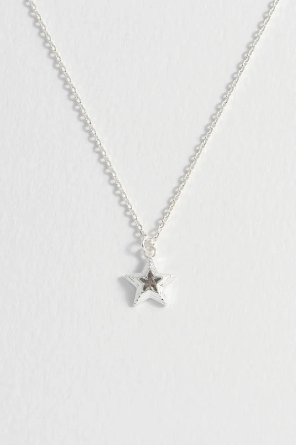 Silver Blue Star Necklace - Image 3