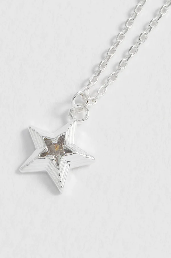 Silver Blue Star Necklace - Image 4
