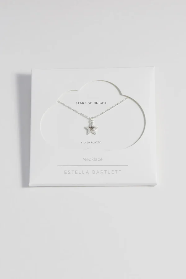 Silver Blue Star Necklace