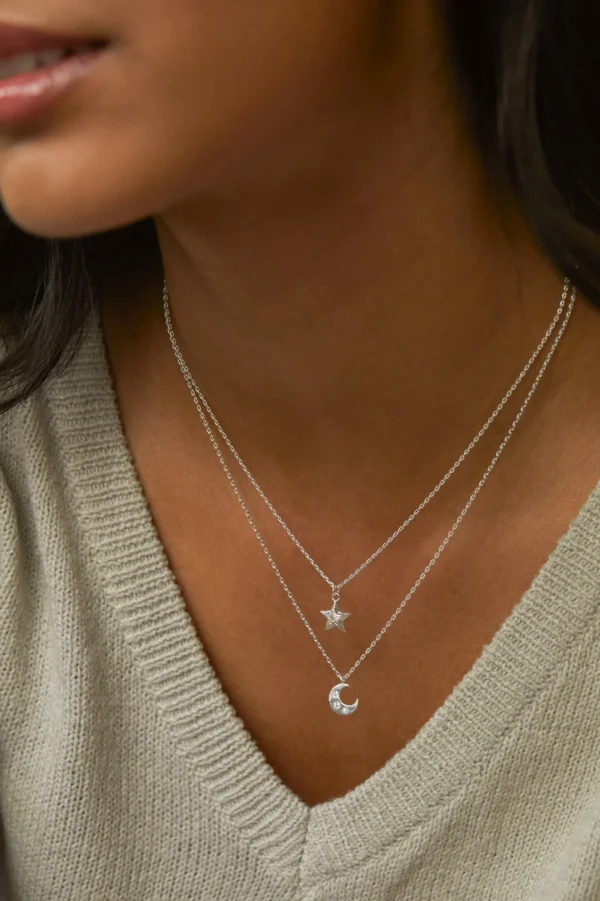 Silver Blue Star Necklace - Image 5