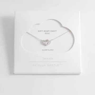 Silver Interlocking Heart Necklace