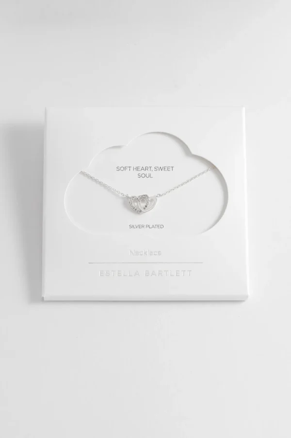Silver Interlocking Heart Necklace