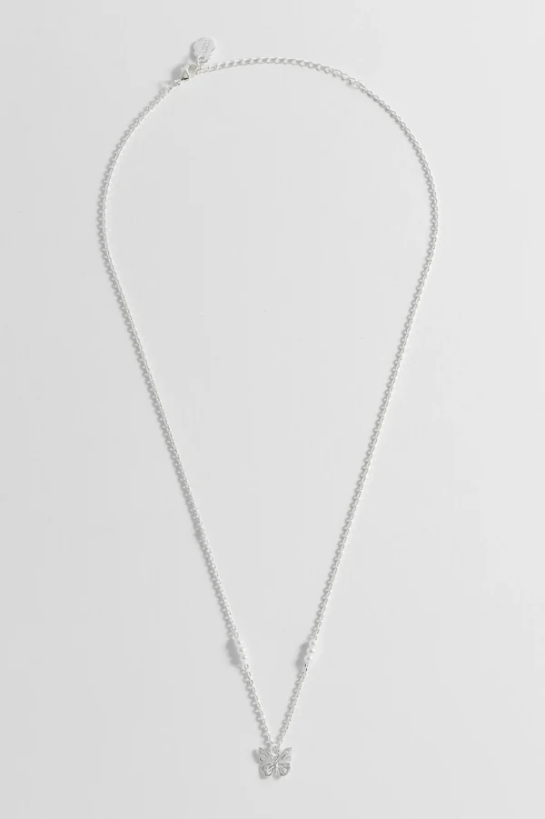 Butterfly & Pearl Necklace - Image 2