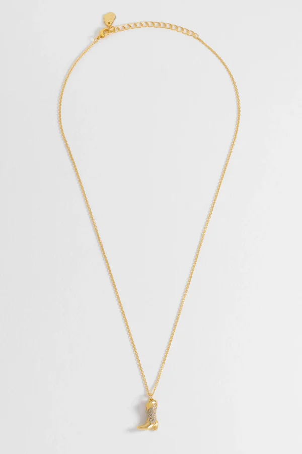 Pave Cowboy Boot Necklace - Image 3