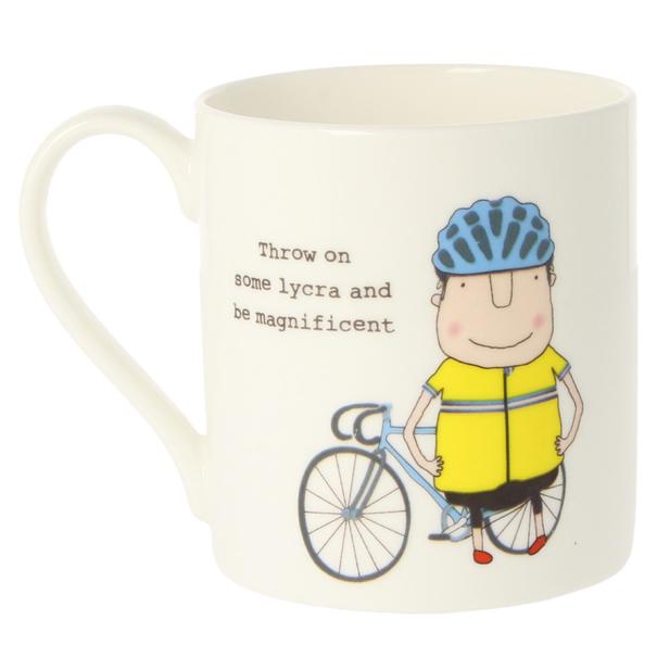 Novelty lycra cycling mug