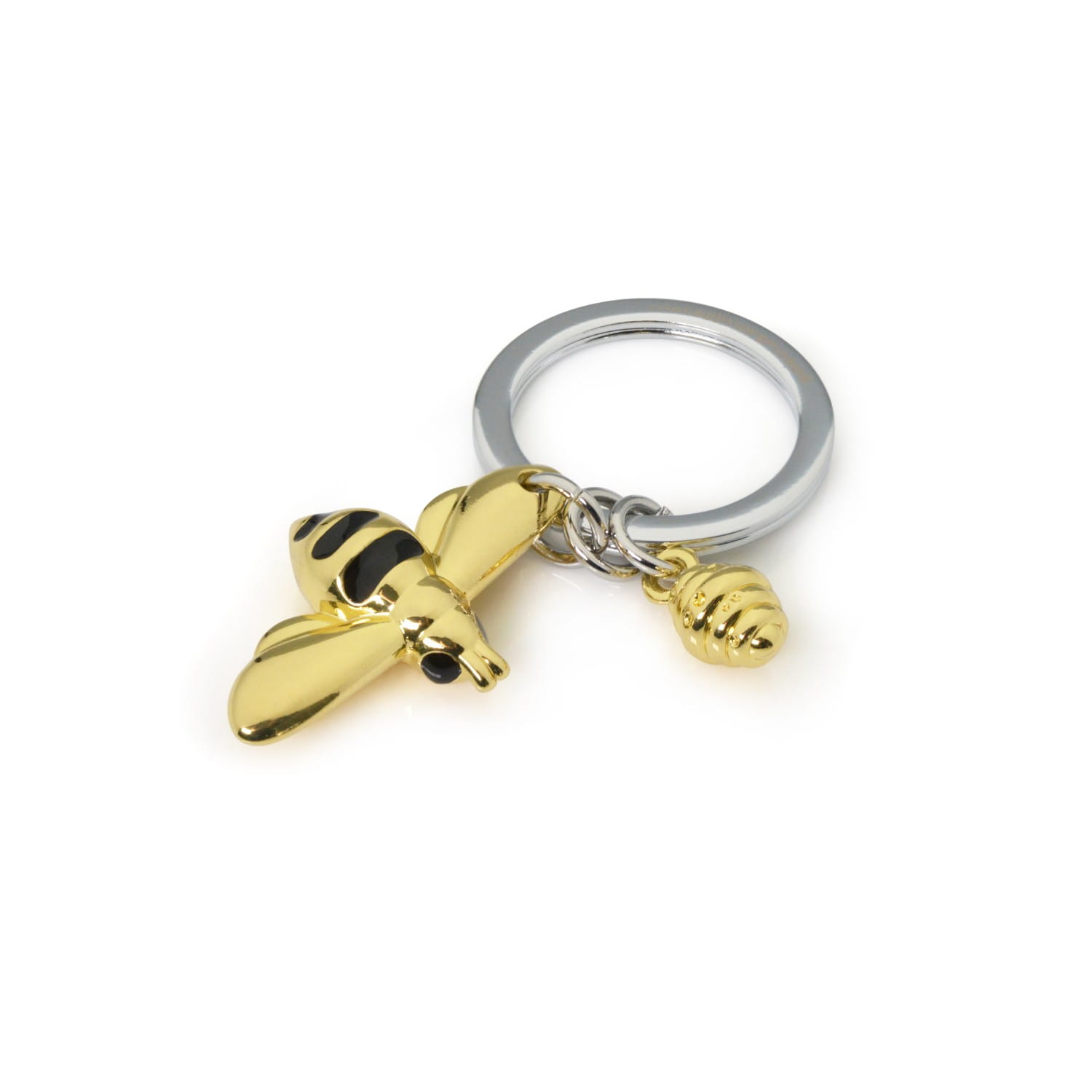 Gold & Black Bee & Honey Keyring - Image 3