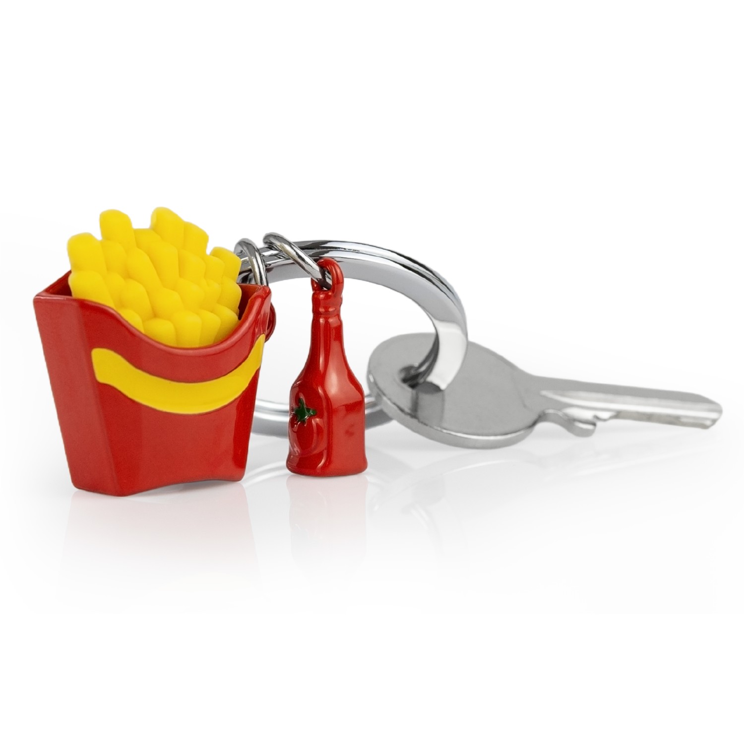 French Fries With Ketchup Keyring - Image 2