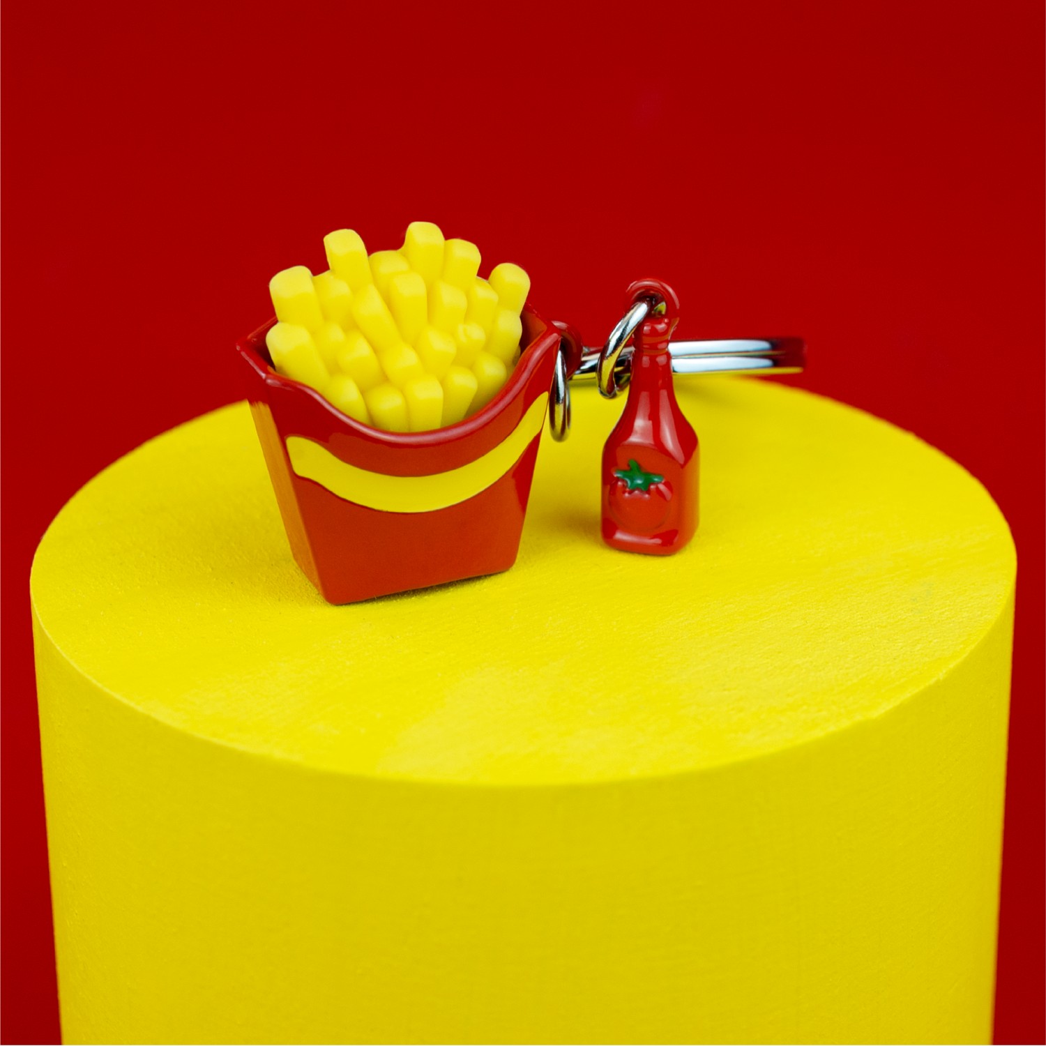 French Fries With Ketchup Keyring - Image 5