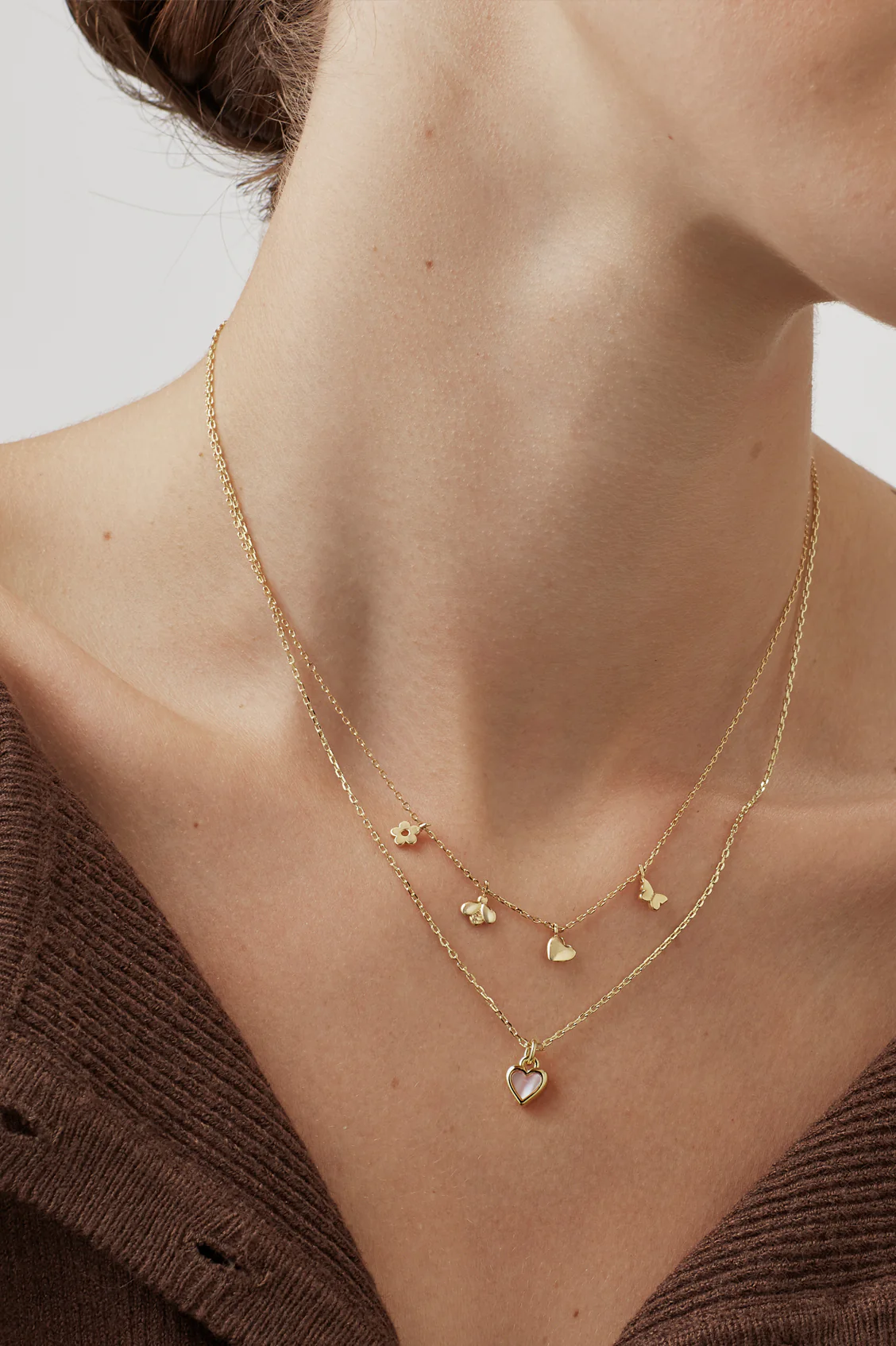 Bee & Butterfly Charm Necklace - Image 5