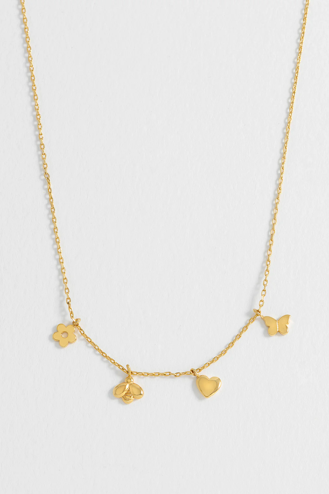 Bee & Butterfly Charm Necklace - Image 3