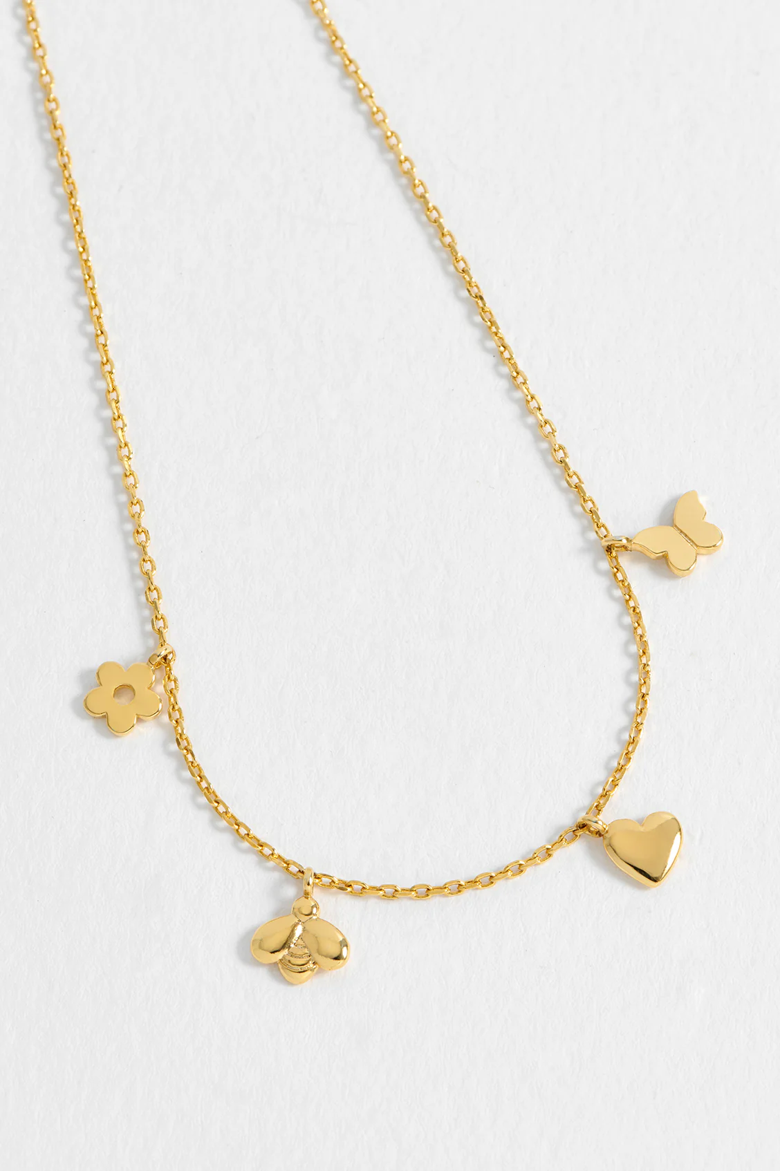 Bee & Butterfly Charm Necklace - Image 4