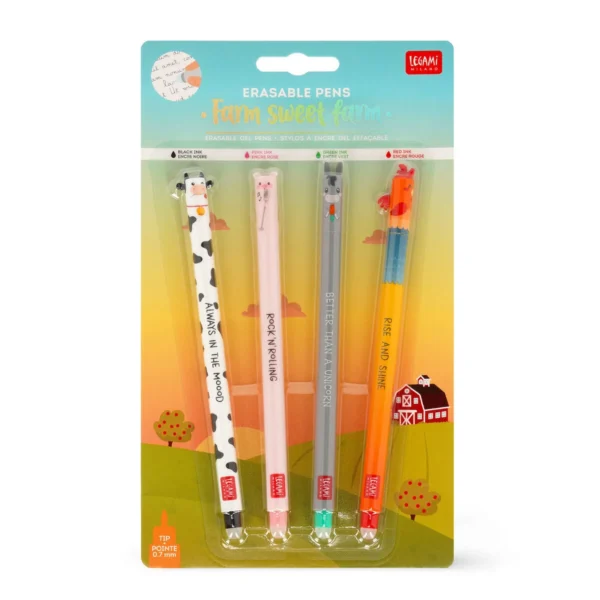 Farm Sweet Farm Set Of 4 Erasable Pens - Image 11