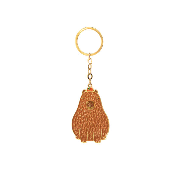 Capybara Enamel Keyring