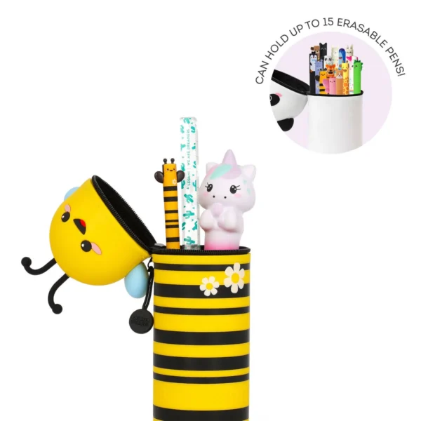 2-in-1 Silicone Pencil Case - Bee - Image 3
