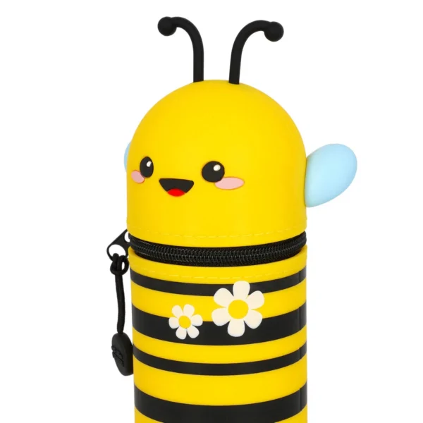 2-in-1 Silicone Pencil Case - Bee - Image 5