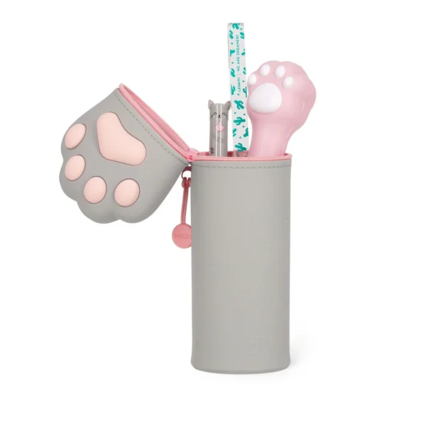 2-in-1 Silicone Pencil Case - Kitty Paw - Image 2